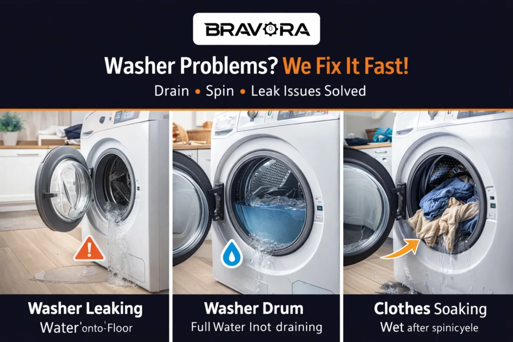 Professional washer repair technician in Brampton providing same-day service for fast, reliable washing machine repairs. Book trusted local experts today.