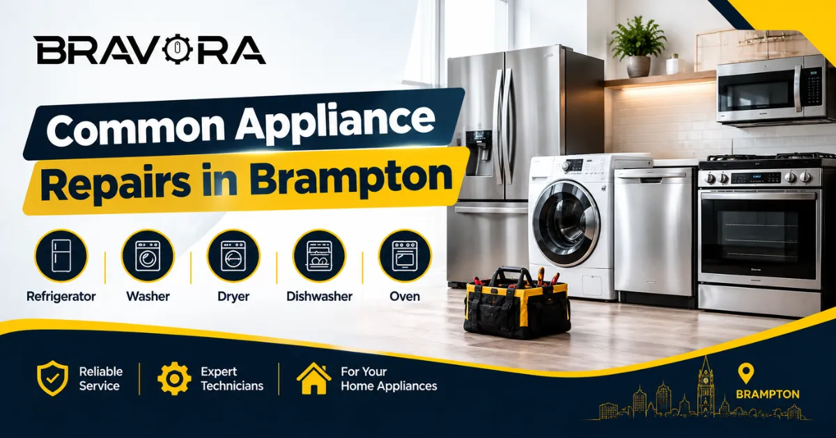 Common appliance repairs in Brampton